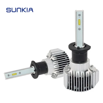 

2pcs/set SUNKIA 72w 8000LM V1 Car LED Headlight H1 Car Styling 11-30V DC Pure White 6000k Waterproof Auto LED Headlamp