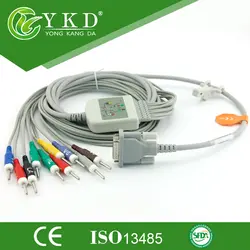 ЭКГ кабель 10 ведет для M1770A электрокардиограф, ага, Банан 4.0, 10 К сопротивление