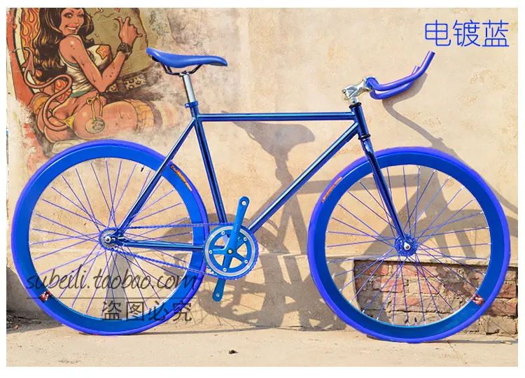 Fixed Gear Bike Retro Steel Frame track bike 700C 48cm 52cm Road Bike Steel Frame single speed Bicycle DIY color
