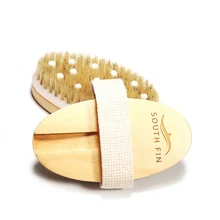 Мягкая щетинная щетка для тела, деревянная отшелушивающая щетка для душа, массажные инструменты для ухода за кожей, 1 шт