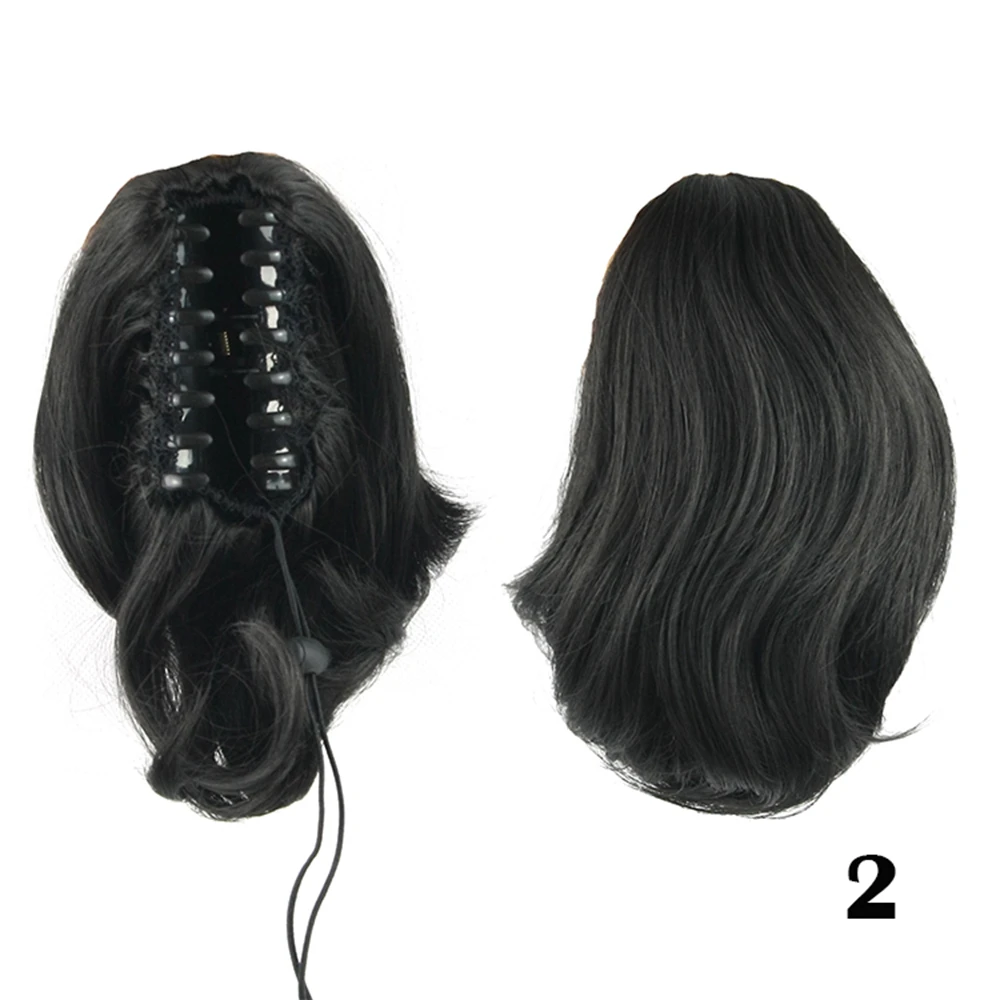 Soowee 4 цвета Высокая температура волокна синтетические волосы коготь конский хвост короткие шиньоны Клип В Наращивание волос маленький хвост пони - Цвет: #2