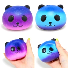 Cute Colorful Panda Squishy Slow Rising Scented Soft PU Squeeze Toy Phone Straps Original Package