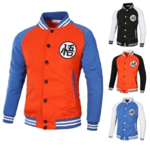 Anime Dragon Ball Z Cartoon Baseball Uniform Son Goku Casual Coat Sweatshirts Casual Coat Dragon Ball Super Cardigan Jacket new spring autumn dragon ball z hoodie anime son goku coat men zipper jacket