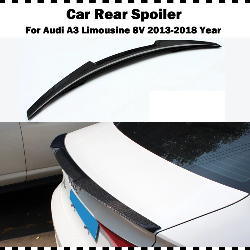 

Carbon fiber rear trunk spoiler for Audi A3 Limousine sedan M4 style for a3 8v 2014-2018 rear spoiler wing