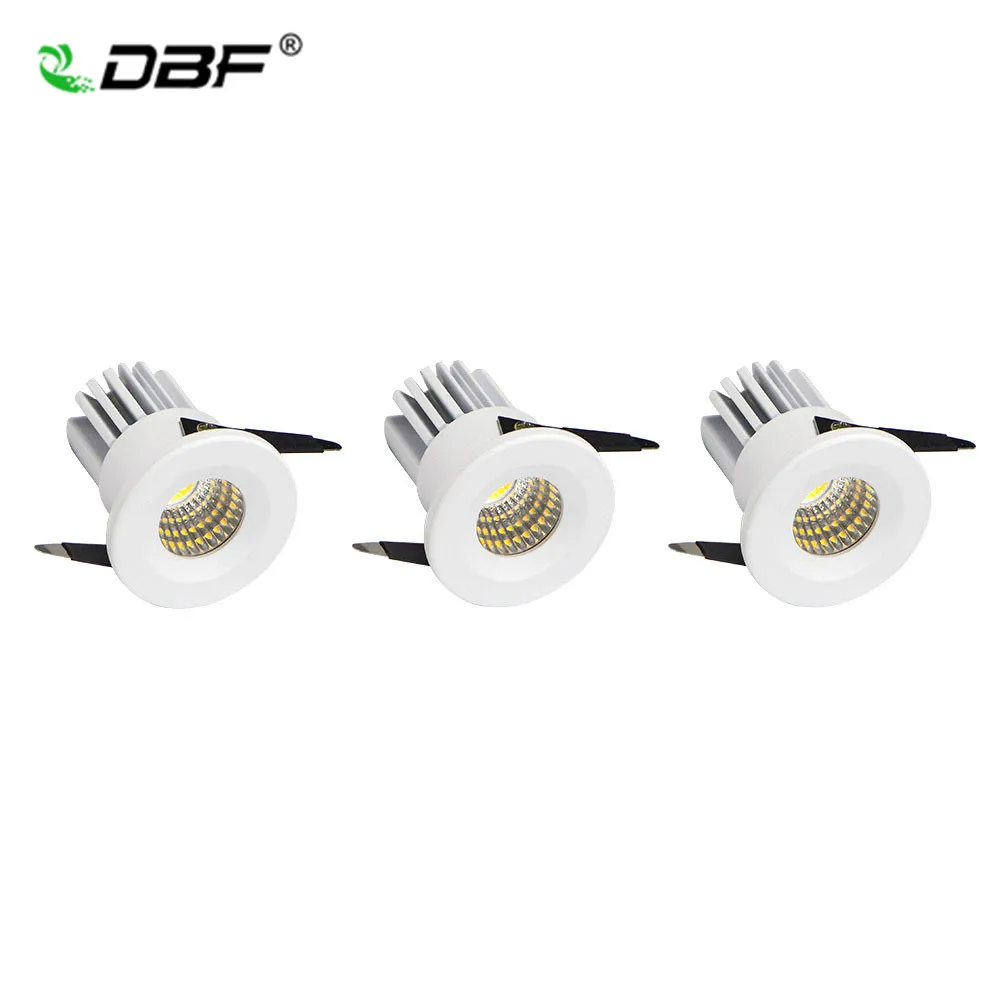 Goedkoop 3 stks partij Verzonken Plafondlamp Kabinet Downlight 3 W Mini LED Kast Spot Warm Wit Wit AC110V 220 V Binnenverlichting