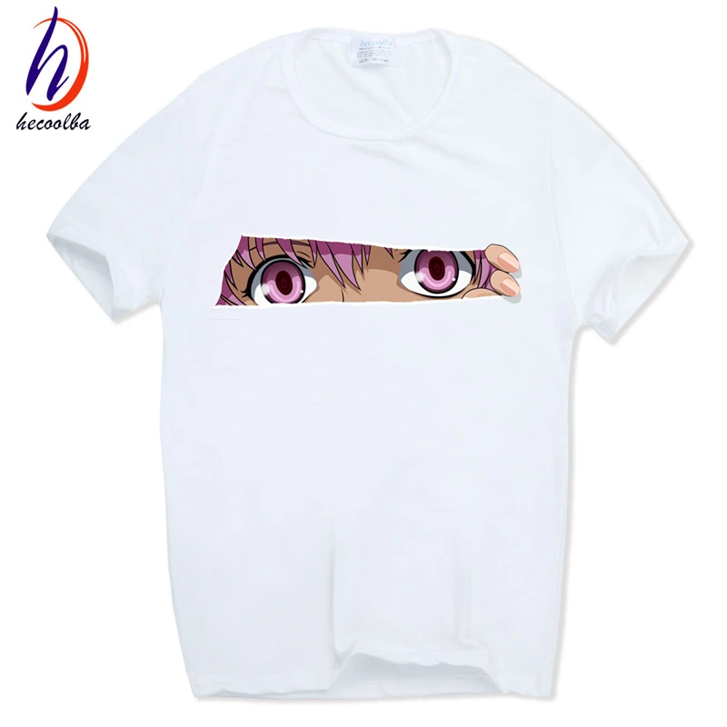 

Print Future Diary Japanese Anime Mirai Nikki T-shirt O-Neck Short sleeves Summer Casual Gasai Yuno T Shirt HCP617