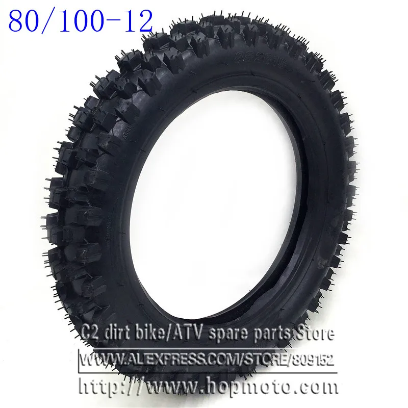 80/100 12 Rear Wheel Tire Out Tyre 12inch Deep Teeth Dirt Pit Bike Off