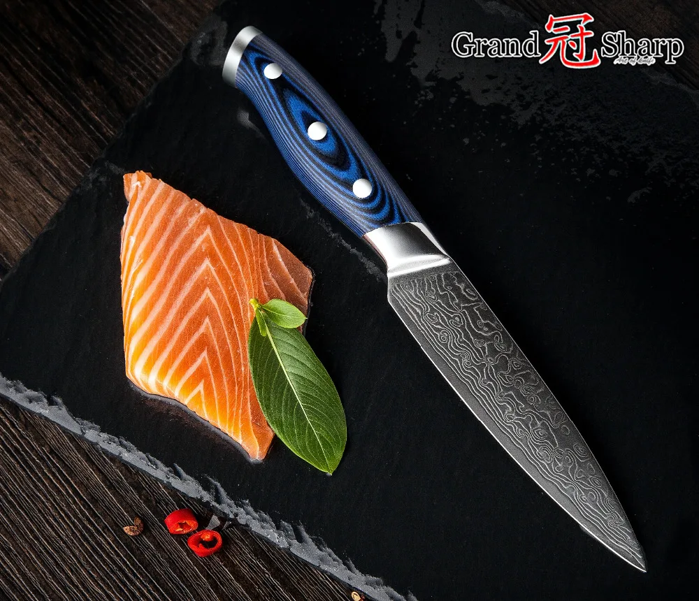 Набор кухонных ножей из дамасской нержавеющей стали VG10 японский нож Santoku