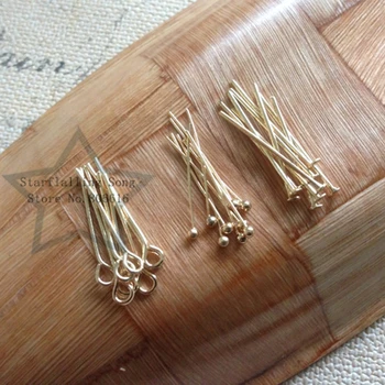 

Free Shipping 20MM 400Pcs KC Gold Color Jewellery Eye / Ball / Flat Head Pins DIY Jewelry Findings & Fittings