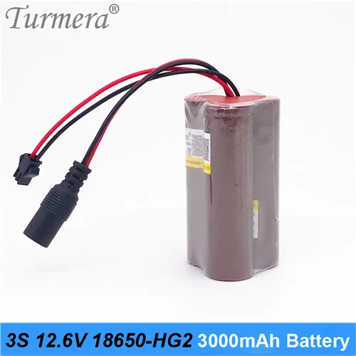 18650 упаковка 3s аккумулятор 18650 hg2 3000mah 10,8 v 12,6 v Аккумулятор для отвертки инструменты батарея и налобный фонарь Подгонянный аккумулятор - Цвет: 3S1P-HG2-Pcak