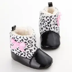 Новая модная Милая зимняя теплая обувь для новорожденных мальчиков и девочек с мягкой подошвой, обувь для малышей, детские ботинки, пинетки
