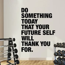 Креативные мотивационные предложения для спортзала виниловые наклейки на стену s Декор для спальни для спортзала декоративная переводная Наклейка Фреска