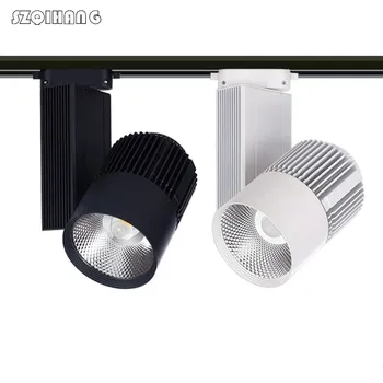 

Modern LED Track Light 30W Clothing Shop Windows Showrooms Exhibition Spotlight COB LED Ceiling Rail Spot Lamp White Black Shell