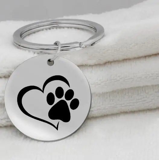 Buy PAW PRINT Stainless Steel Dog Paw Print Pendant