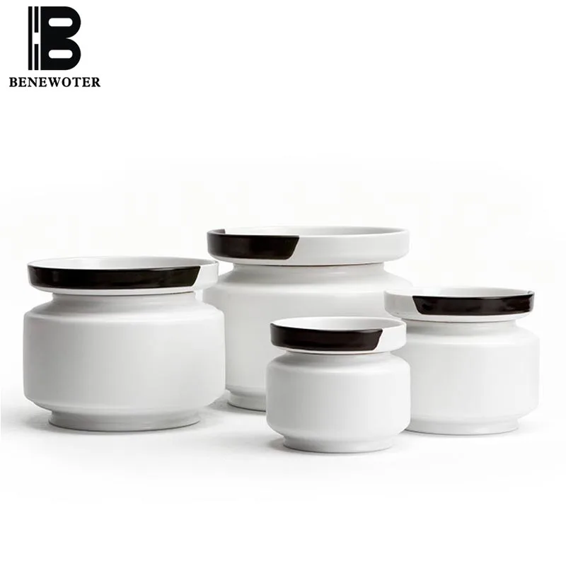 

Creative Pu'er Tea Box Multifunction Storage Tank White Ceramic Tea Caddy Seasoning Spices Container Coffee Beans Nut Sealed Jar