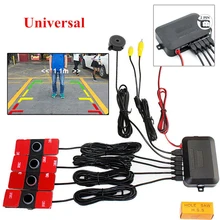 16 мм автомобиля видео Парковка обратный резервный помощник радар сигнализация+ шт. 4 шт. плоские датчики видео Парковочная система