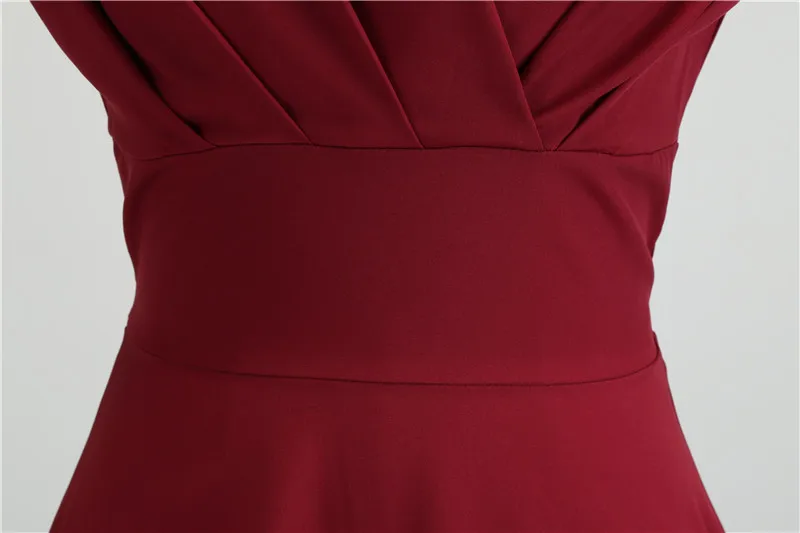 Летний Для женщин Винтаж платье короткий рукав с v-образным вырезом Повседневное элегантные ретро Pin Up вечерние платья средней длины халат большого размера