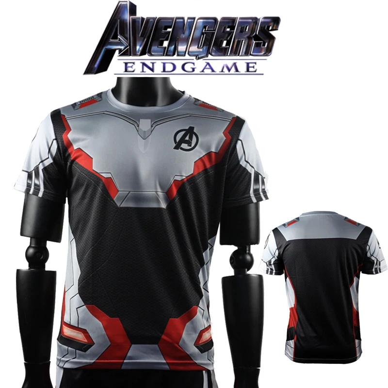 3D Avengers Endgame Realm Cosplay T-shirt Iron Man Captain Marvel Captain America Black Widow Costume Sport Tight Tees Dropship