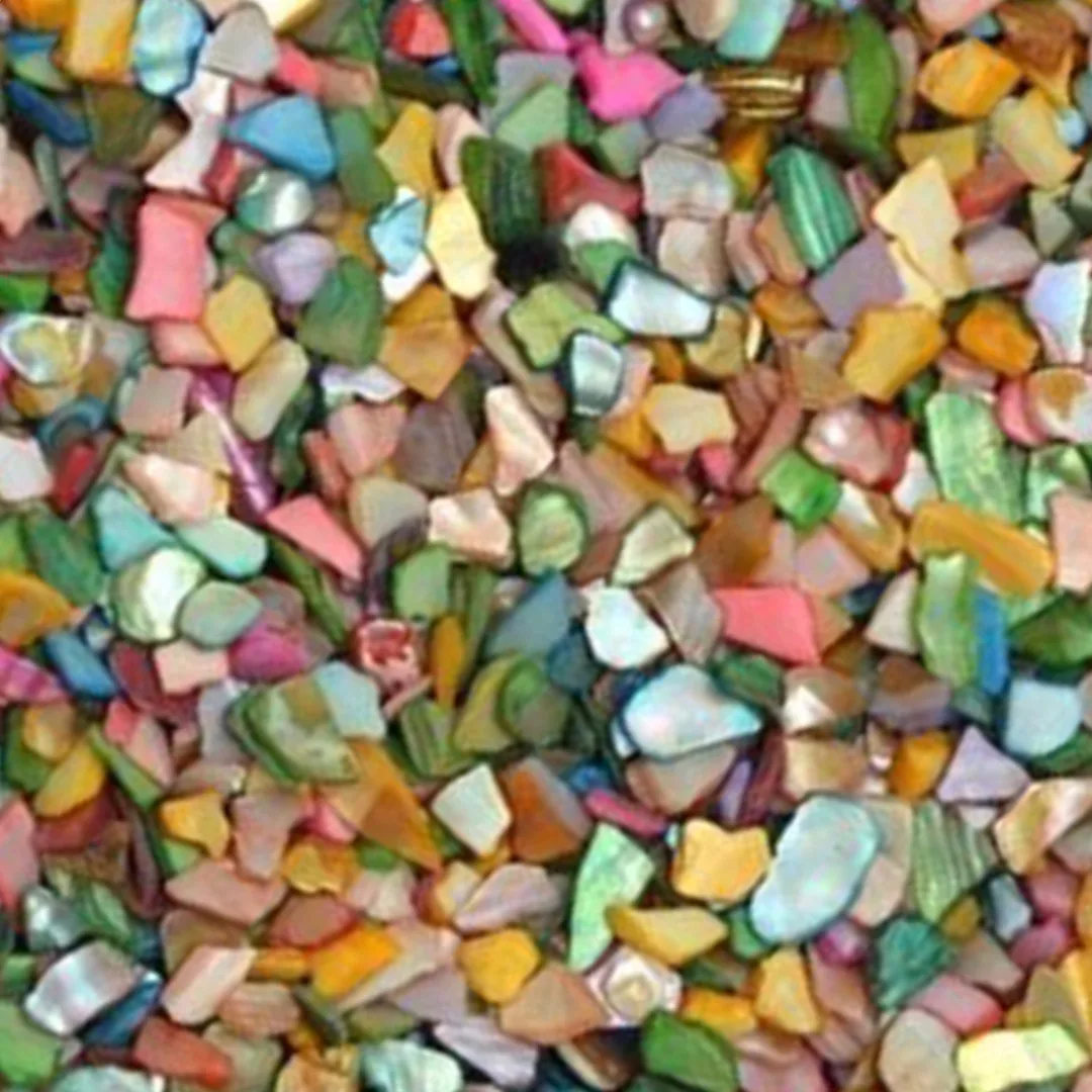 100g DIY New Glass  Mosaic Tiles Multicolor Crystal Translucent Shell Fragments