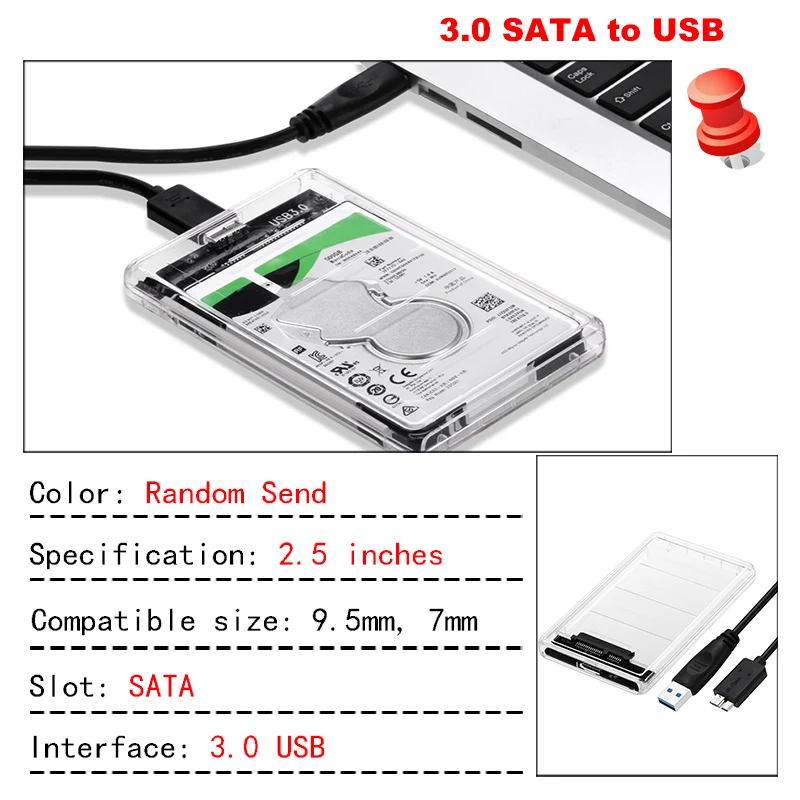 Корпус для жесткого диска 2,5 дюймов SATA To 3,0 USB внутренний SSD для внешнего жесткого диска чехол YLHDD-S301 коробка для жесткого диска для компьютера
