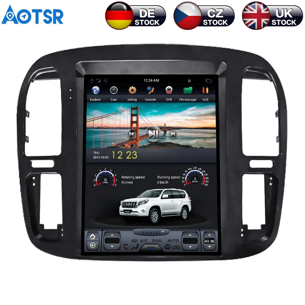 DVD плеер в стиле Tesla 12 1 дюйма Android 7 IPS экран GPS навигация автомобильный для TOYOTA LAND