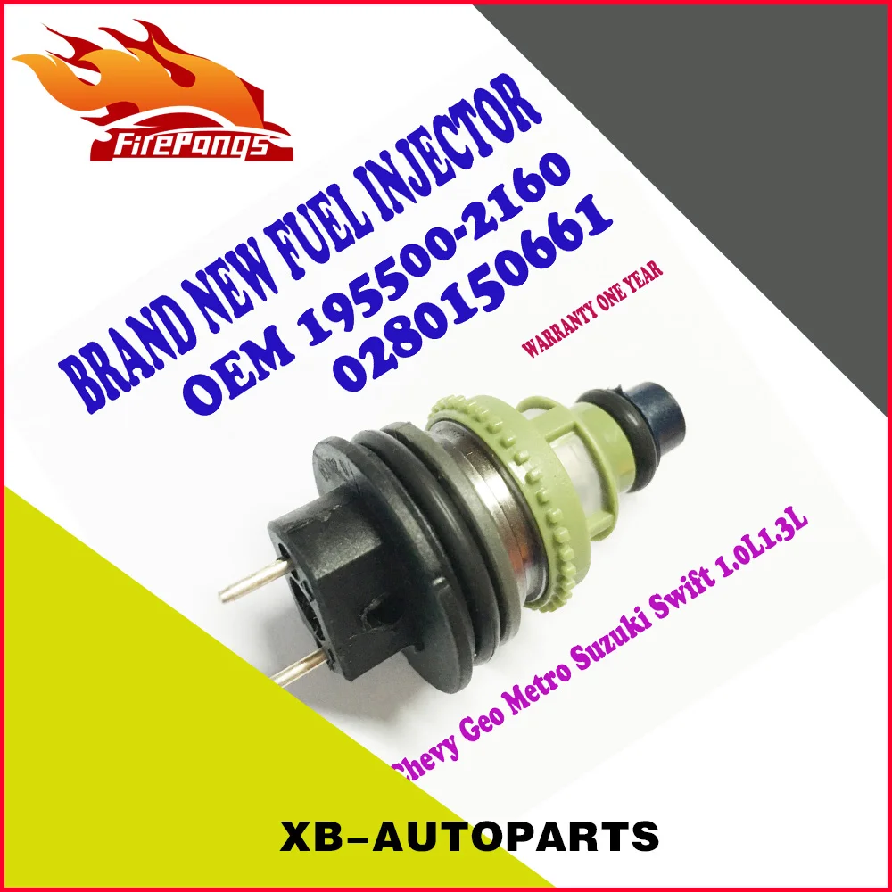

BRAND NEW FUEL INJECTOR FOR Chevy Geo Metro Suzuk Swift 1.0L1.3L 195500-2160 0280150661 15710-60B50 96063614 1955002160