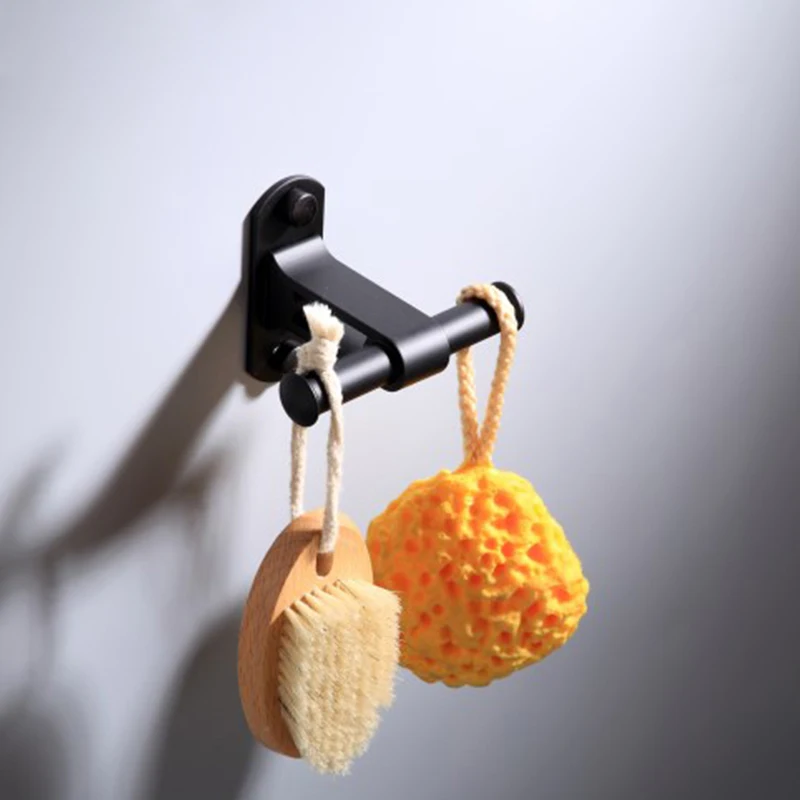 

bathroom accessories Aluminum Alloy clothes double hook nikel and chrome plated surface contemporary design fixed parts LY-999YG