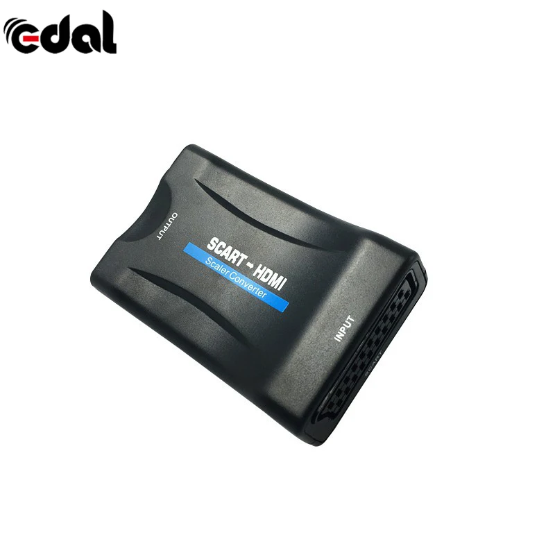  Convertitore SCART a HDMI 1080 p Video Audio Converter EU/UK Spina Per Smartphone HD TV DVD
