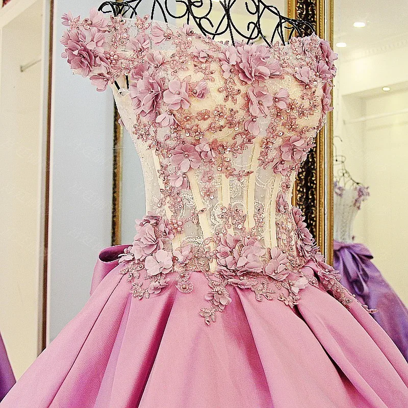 

Pink Appliques Luxury Crystals Heavy Beading Arabic Luxury Wedding Dress New Bride Dress Cap Sleeve Plus Size Tulle Wedding Gown