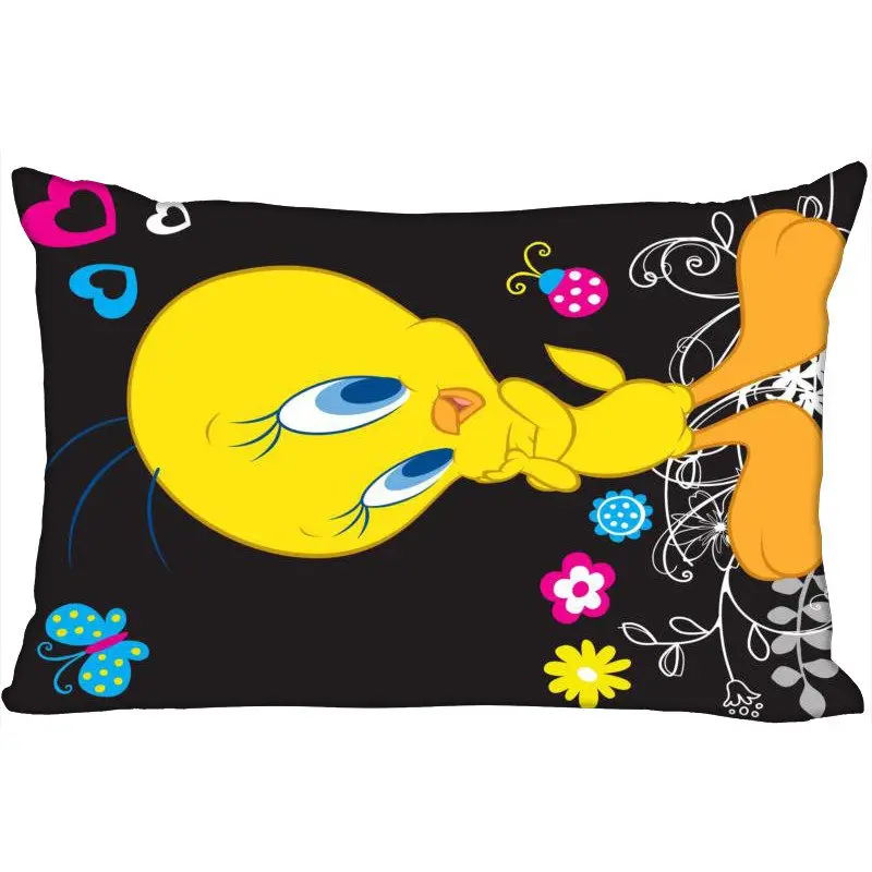 

Custom Tweety Bird Pillowcase High Quality Rectangle 45x35cm Pillow Cover Zippered Soft No Fade Pillow Cover Christmas Gift