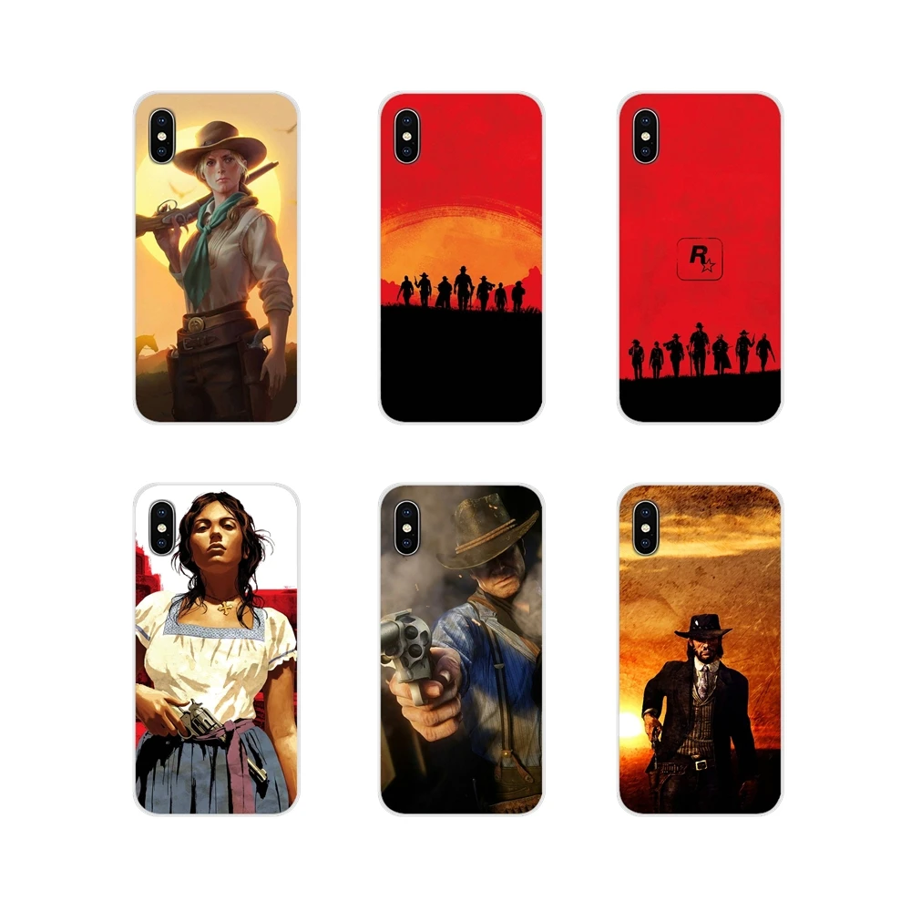 Прозрачные чехлы из ТПУ Красного изображения из фильма «Red Dead Redemption» на заказ для Apple IPhone X XR XS MAX 4 4s 5 5S 5C SE 6 6 S 7 8 Plus ipod touch 5 6