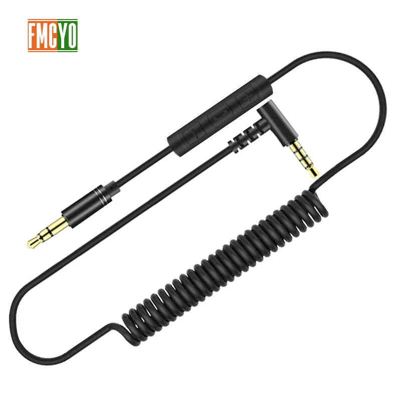 

3.5 Aux Cable 1m Extension Aux Cord 3.5 Jack Male to Male Aux Cable Spring for Car Iphone