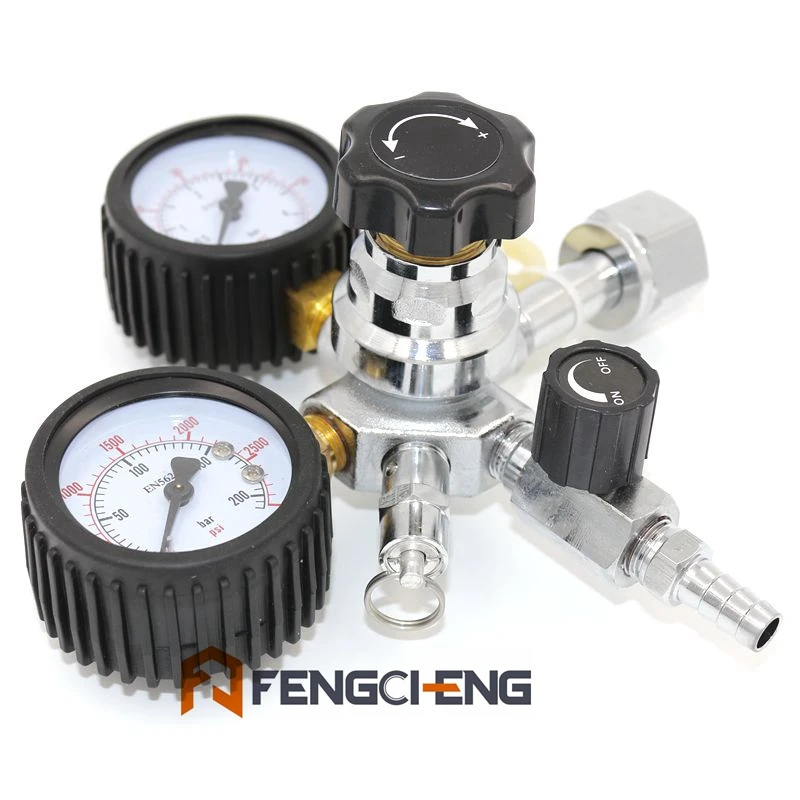 

CO2 Dual Gauge Regulator with 5/16"Barb, Homebrew CO2 Regulator, 0~3000psi, 0~60psi Free Shipping