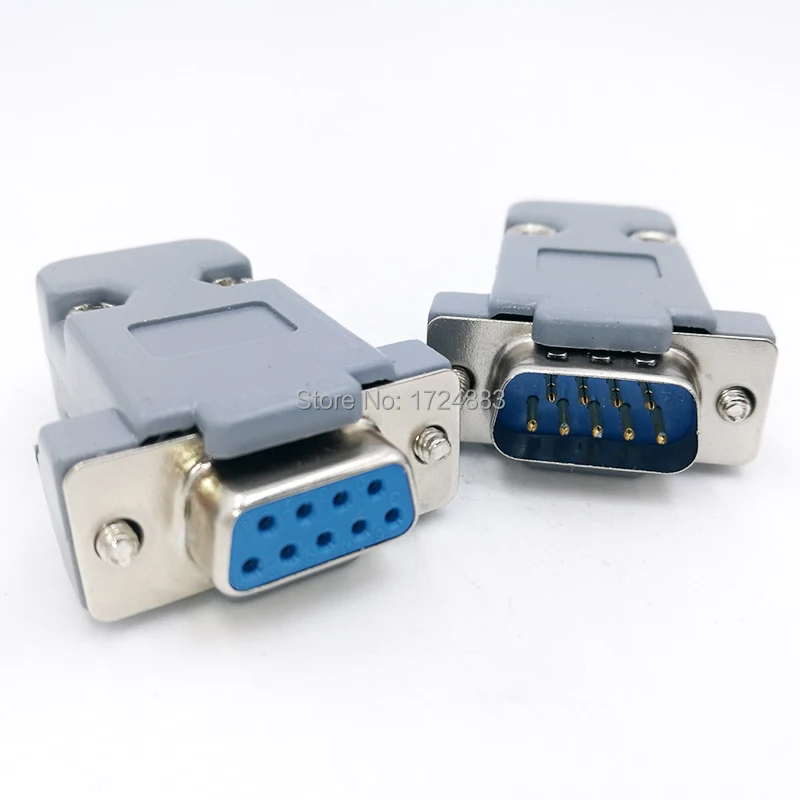 Lot de 2 connecteurs à souder DB9 9 broches mâle/ 2x DB9 solder connector 9 pins 