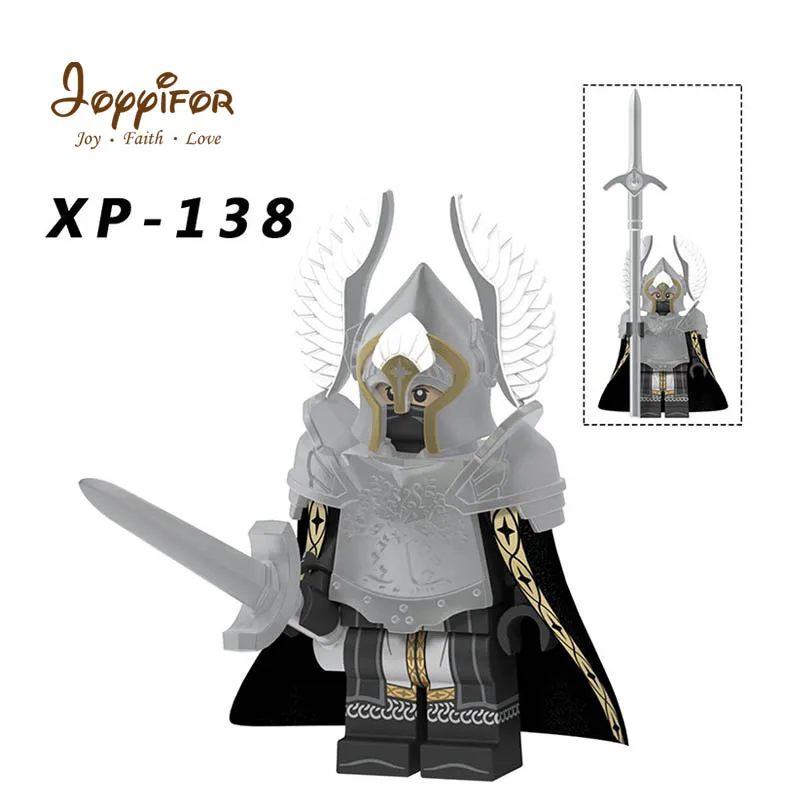 

Joyyifor XP138 Compatible LegoINGlys Mini Guard Action Figure Soldier of Gondor Knight Spear Sword Building Blocks Bricks Toys