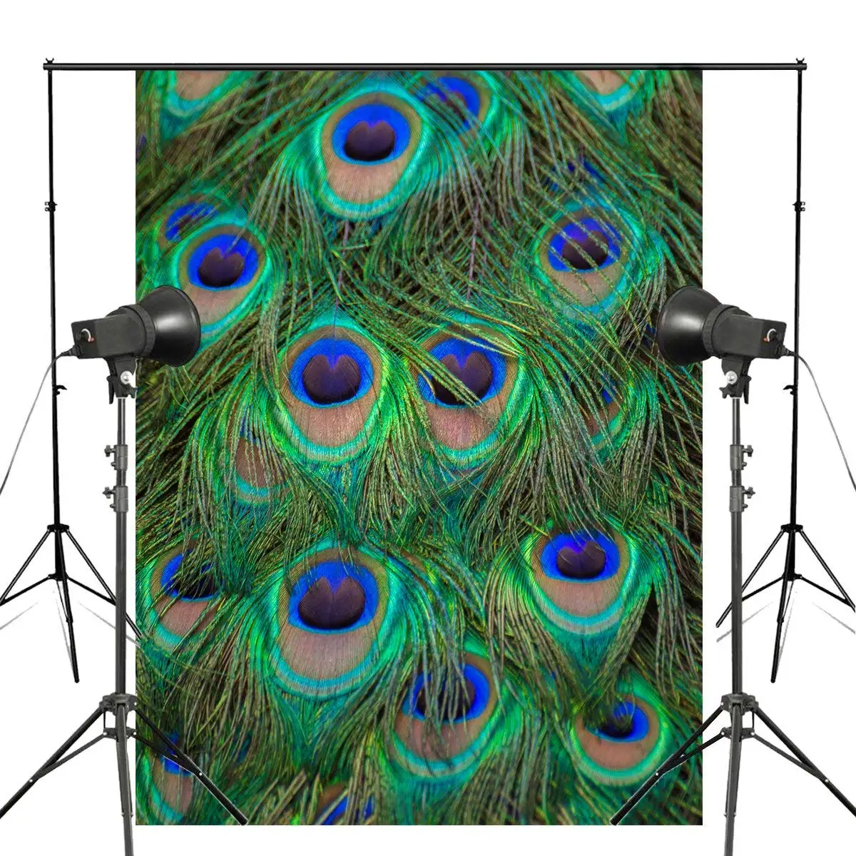 

5x7ft Clearly Peacock Tail Photography Background Feather Backdrop Kids Photo Studio Backdrop