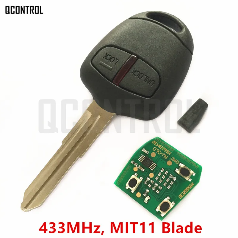 

QCONTROL Car Remote Key Fit for MITSUBISHI Outlander Pajero Montero Triton ASX Lancer MIT11 Blade 433MHz