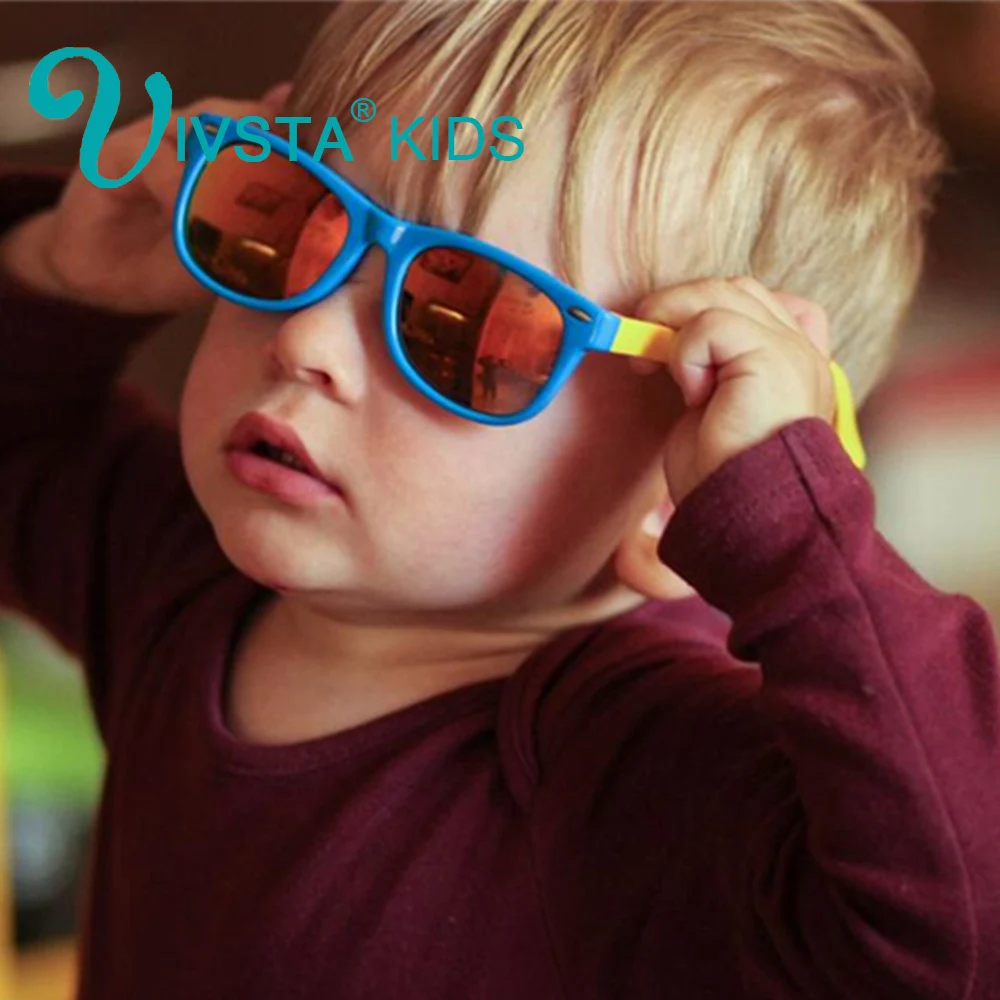 

IVSTA Polarized Children Sunglasses Girls TR90 Glasses Mirror Blue Coating Rubber Boys Sunglasses Baby 802 Wholesale Sports