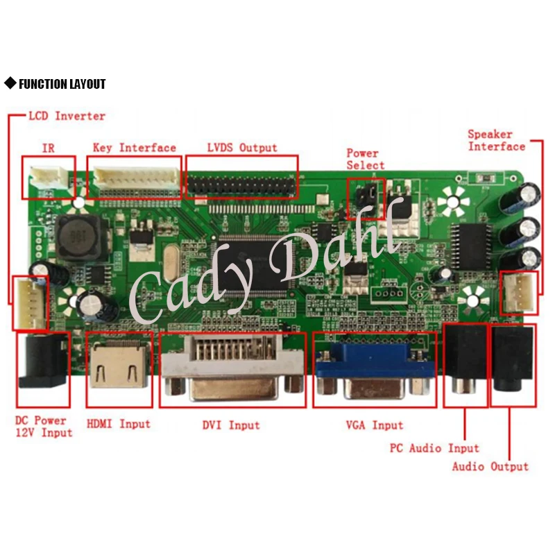 

HDMI+DVI+VGA+Audio LVDS LCD Controller Board Module DIY kit For Raspberry PI 3 IPS TFT LCD Panel Matrix Screen Display