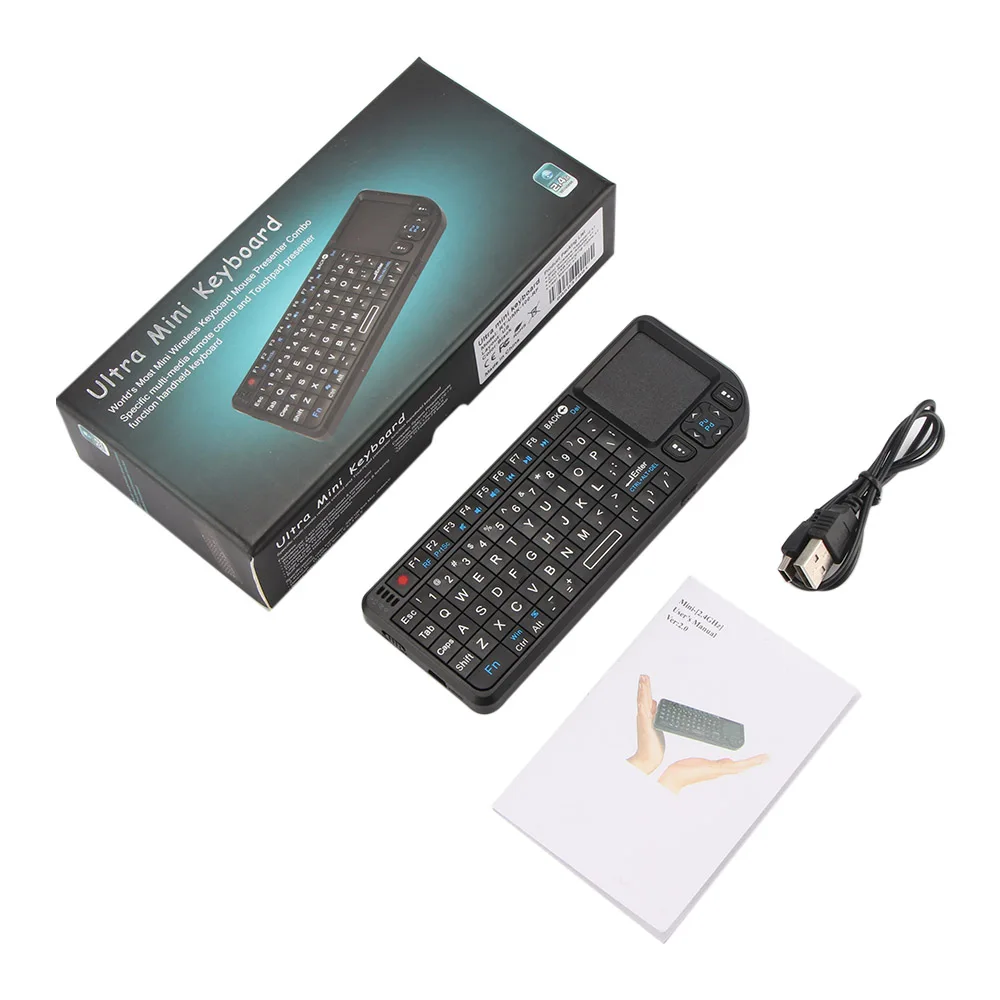 Оригинальная портативная беспроводная мини клавиатура 2 4G мышь USB тачпад мыши