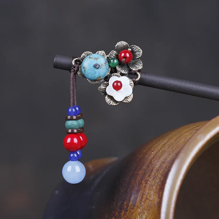 BYSPT модные китайские ювелирные изделия винтажные рога ожерелье Длинный свитер этническое ожерелье, ручной работы ожерелье из каменных подвесок