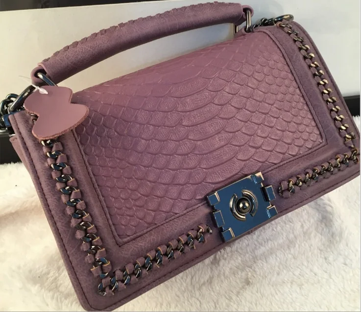 

Caker Brand 2018 Alligator Shoulder Bags Fashion Black Pink Chain Handbag High Quality Ladies Shoulder Bag Diamond Lattice Bags