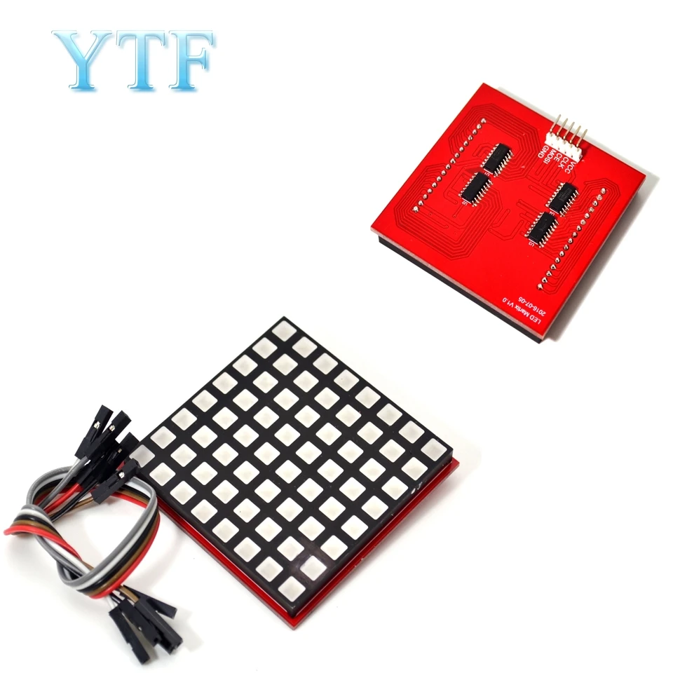 

LED Full Color Dot Matrix RGB LED Display Screen Board 8*8 Dot Matrix Module for Raspberry Pi 3/2/B+ 8x8 RPI-RGB-LED-Matrix