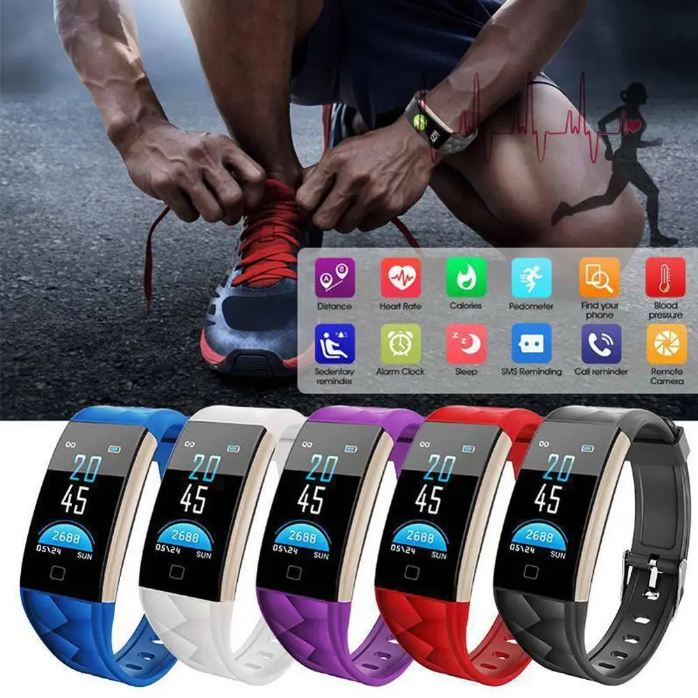 

T20 Smart Wristband Fitness Heart Rate Tracker IP67 Waterproof Swimming Smart Bracelet Blood Presure Call Reminder Smart Band