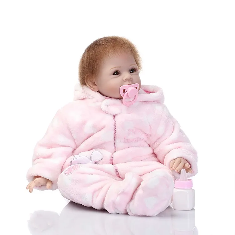 55 см кукла-Реборн, силиконовая, ручная работа, реалистичные куклы для маленьких девочек, 22 дюйма, винил, Bebe, зимняя одежда, Reborn Babe, игрушки Boencas
