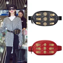 Поясная сумка для женщин с заклепками поясная сумка Роскошные брендовые модные бархатные кожаные нагрудные сумки с ремнем сумка красный черный высокое качество