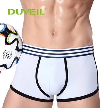 

DUVEIL 3pieces/Lot Men Cotton Breathable Sports Underwear Flexible Four Corners Underpants 3D Convex Soft Boxer Shorts Panties
