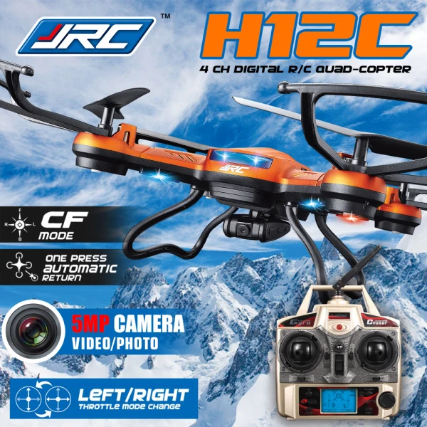 JJRC H12C 4CH 360 Degree Flips One-key-return 2.4GHz RC Quadcopter w 5MP Camera Headless Mode RTF