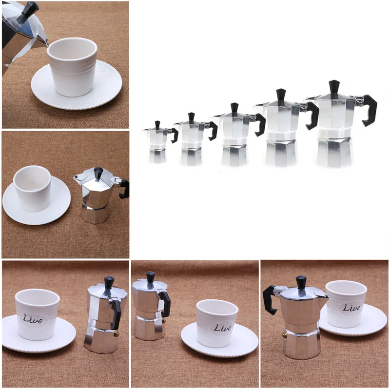 

Aluminum 1/3/6/9/12 Cup Latte Mocha Coffee Pot Stove Top Espresso Maker Tool
