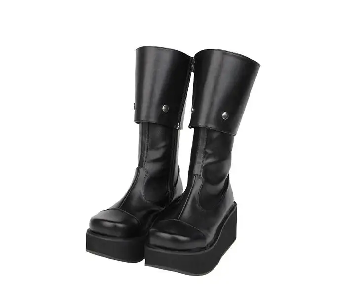 Fille Cales Pompes formes Talons Moto Noir 33 Punk 47 Princesse Femmes Haute Femme Plates Lolita Lady Mentions Bottes Angéliques Légales Mori qTx6ZtBZ